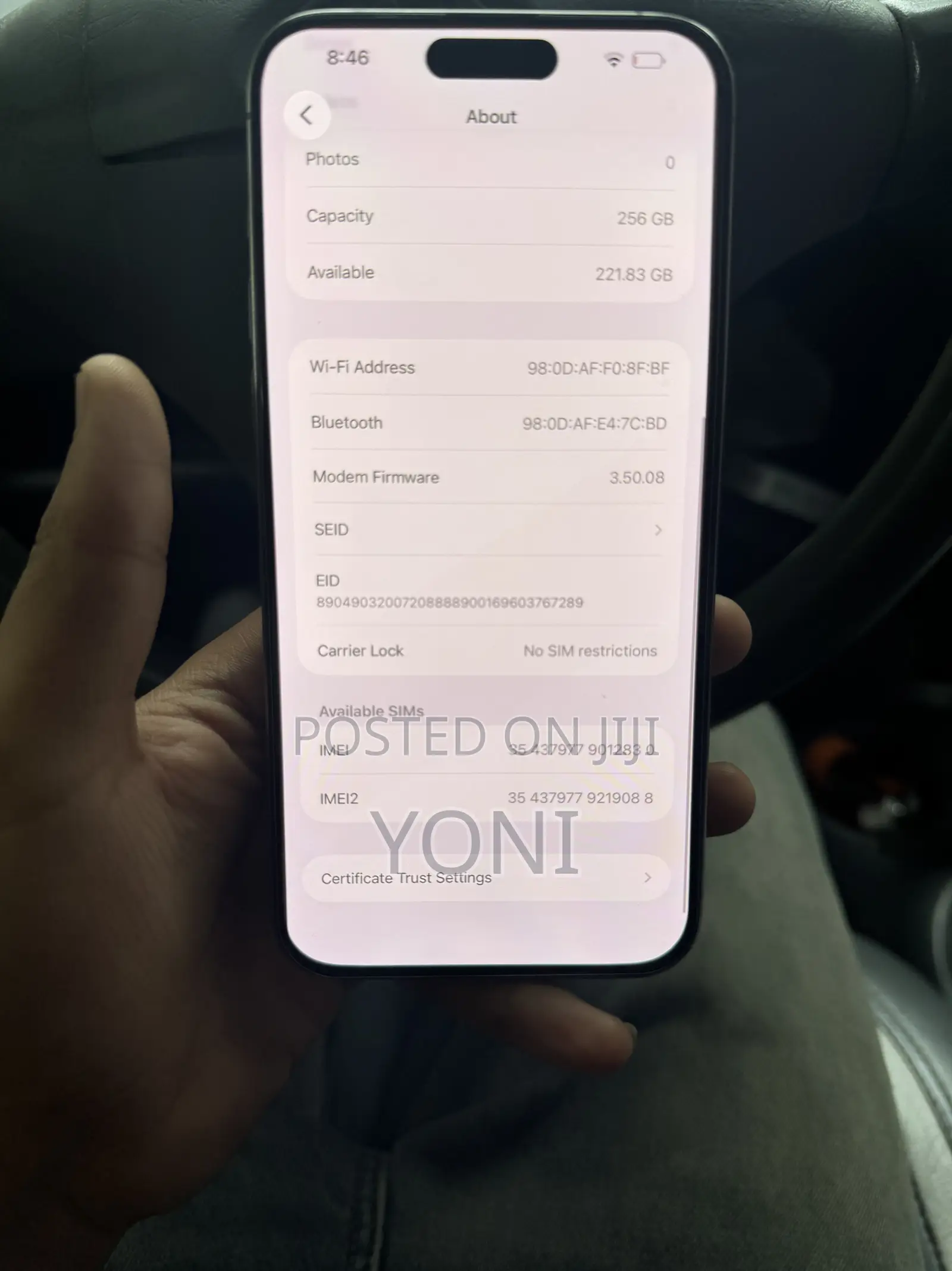 Apple iPhone 15 Pro Max 256 GB Silver