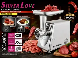 Silver Love Electric Meat Grinder 1000W – Cast Iron Meat Mincer