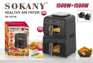 Sokany Air Fryer Dual Basket 13L – Cook Two Meals at Once With Healthy