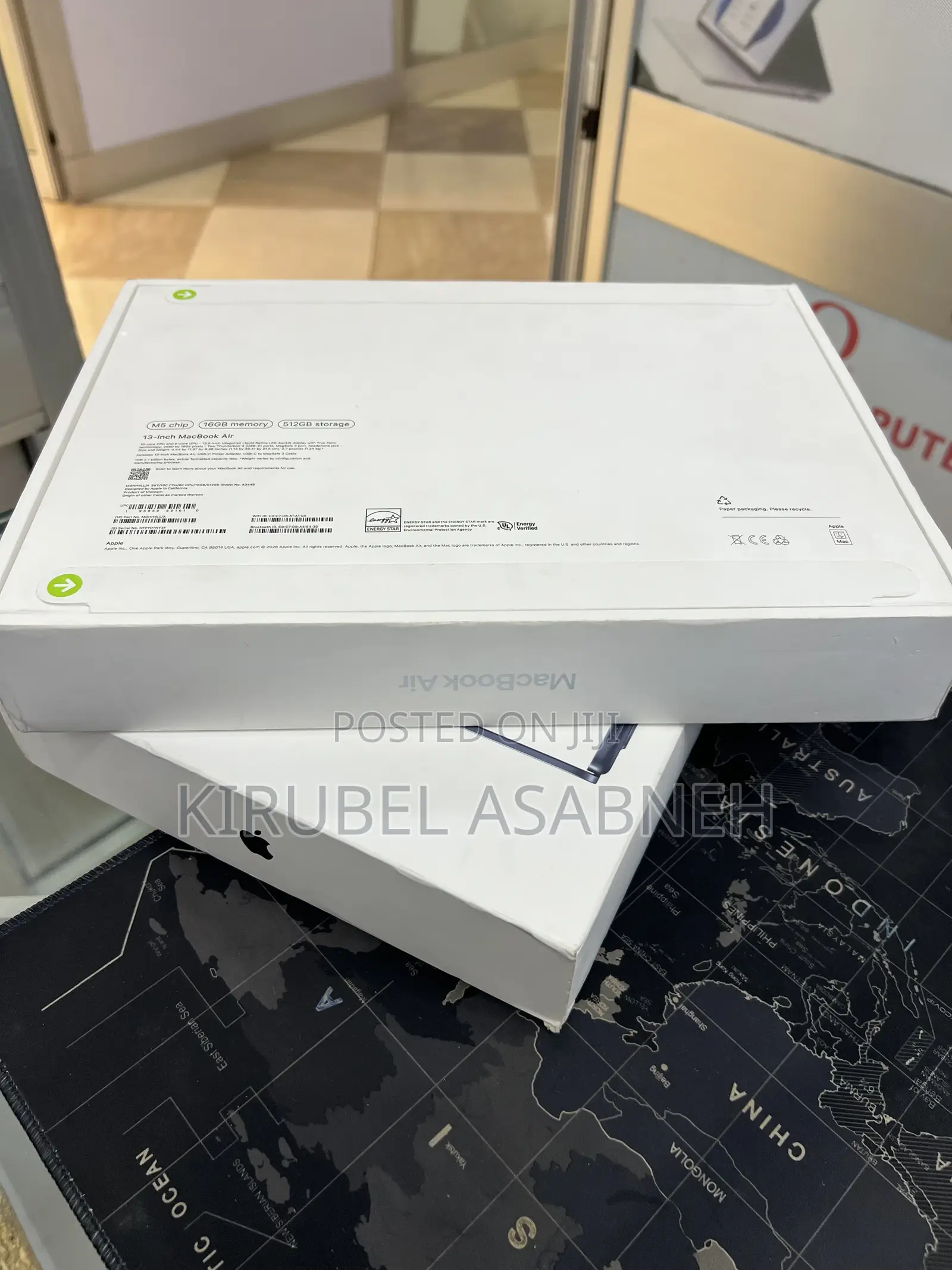 New Laptop Apple MacBook Air 2026 M5 16GB Apple M5 SSD 512GB