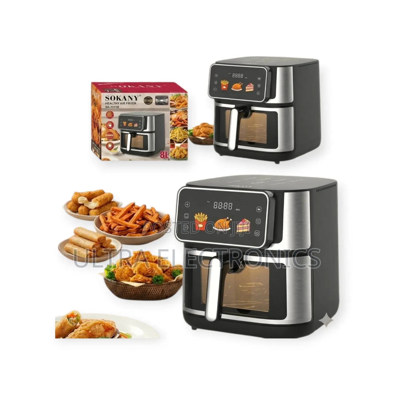 SOKANY 8L AIR FRYER – Crispy, Delicious Meals Made Easy!