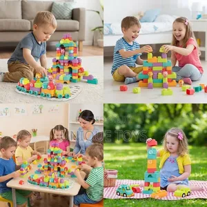 Happy Tiger Wheat Straw Building Block Series, 100 PCS
