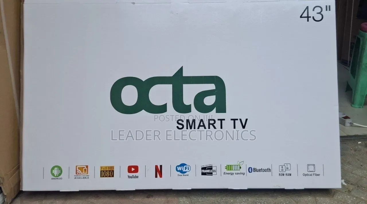 Octa TV 43" Smart Android TV – Frameless Design | New 2026 Model