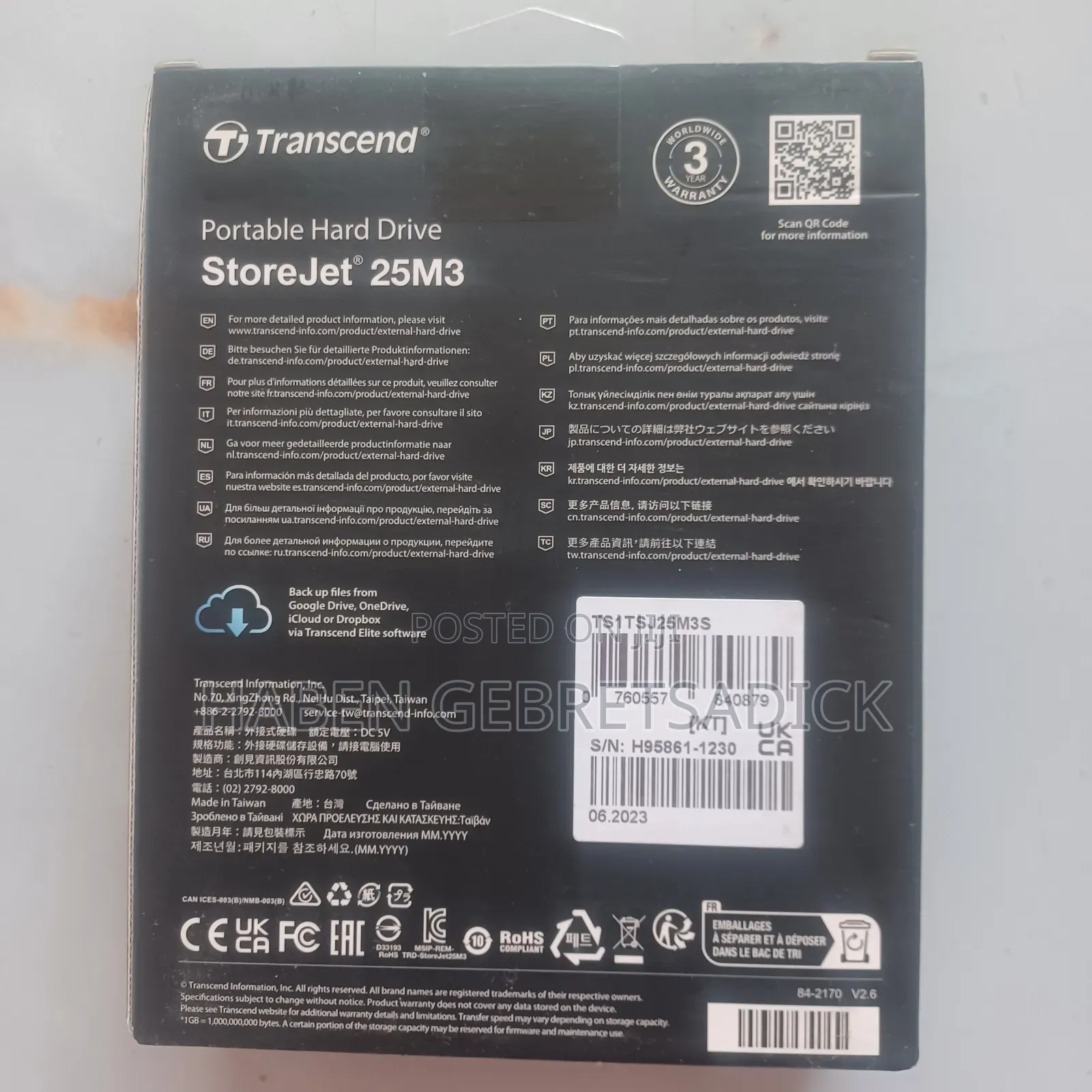 Transcend 1tb Original Harddisk