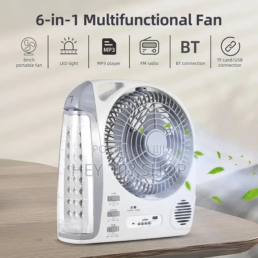 6-በ-1 በቻርጅ የሚሰራ ማቀዝቀዣ