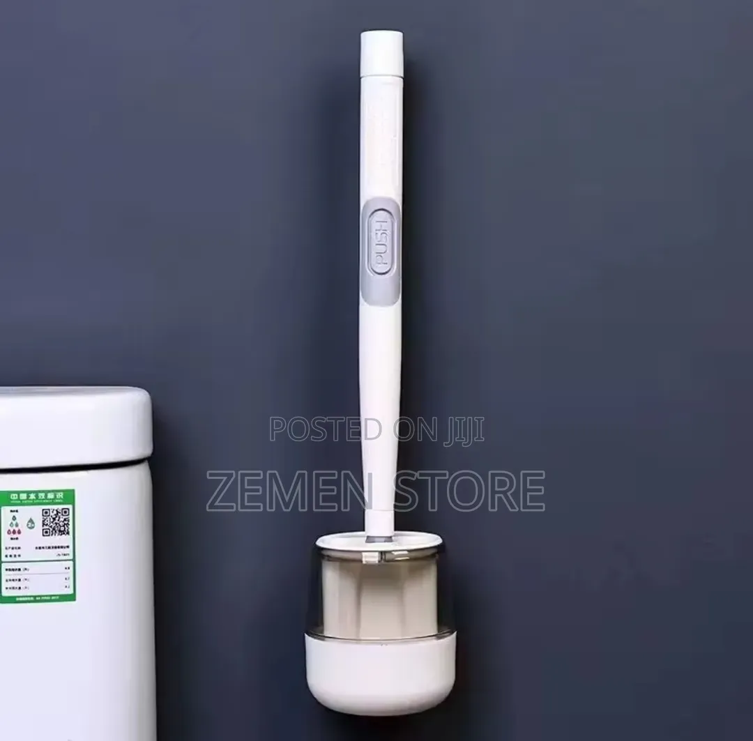 Wall-Mounted Soap Dispensing Silicone Toilet Brush Set – Flexible TPR