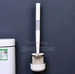 Wall-Mounted Soap Dispensing Silicone Toilet Brush Set – Flexible TPR