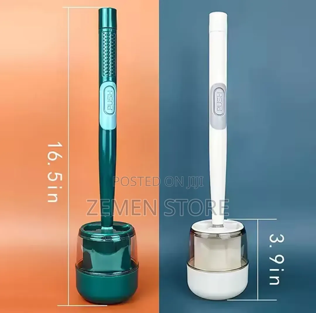 Wall-Mounted Soap Dispensing Silicone Toilet Brush Set – Flexible TPR