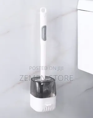 Wall-Mounted Soap Dispensing Silicone Toilet Brush Set – Flexible TPR