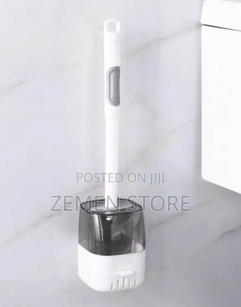 Wall-Mounted Soap Dispensing Silicone Toilet Brush Set – Flexible TPR