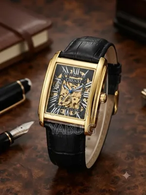 CHENXI Automatic Mechanical Wristwatch Featuring a Rectangular