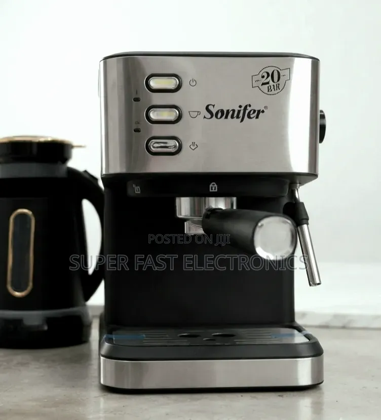 Sonifer Coffee Maker Machine Espresso 20-Bar – Steam Stainless Steel