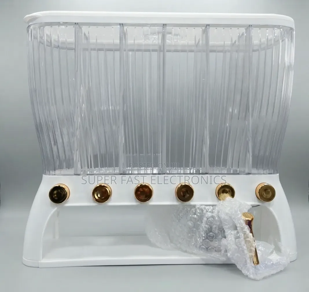 6-Compartment Cereal Dry Food Dispenser– Wall-Mount Kitchen Storage