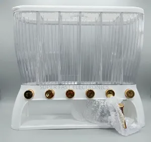 6-Compartment Cereal Dry Food Dispenser– Wall-Mount Kitchen Storage