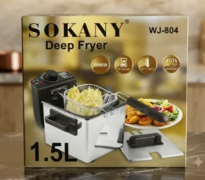 SOKANY Deep Fryer. Featuring a 1.5-Liter Oil Capacity and a 1000W