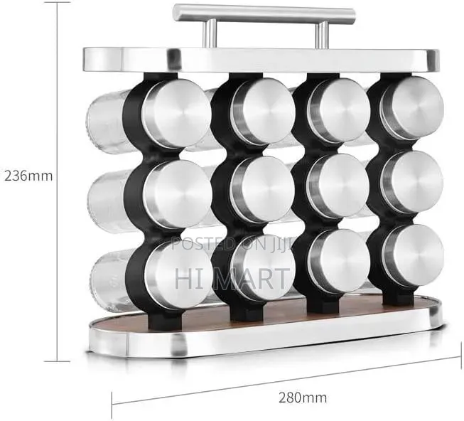 16pcs Kitchen Spice Storage Rack