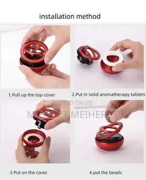 Solar Powered Rotating Car Perfume Holder Decor (Comes With 1 Solid