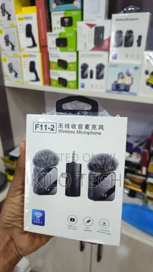 ​ F11-2 Dual Wireless Lavalier Microphone Set (Noise Cancelling)