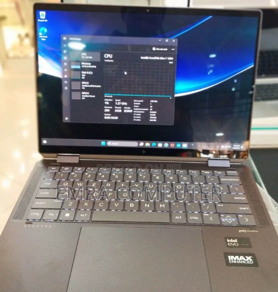 New Laptop HP 16GB Intel Core Ultra 7 SSD 1T