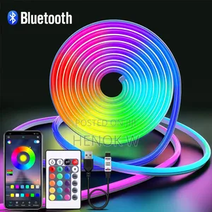 5M Bluetooth RGB Smart Neon LED Light Strip Set