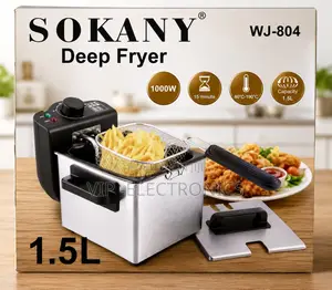 SOKANY Deep Fryer 1.5L– 1000W Electric Fryer