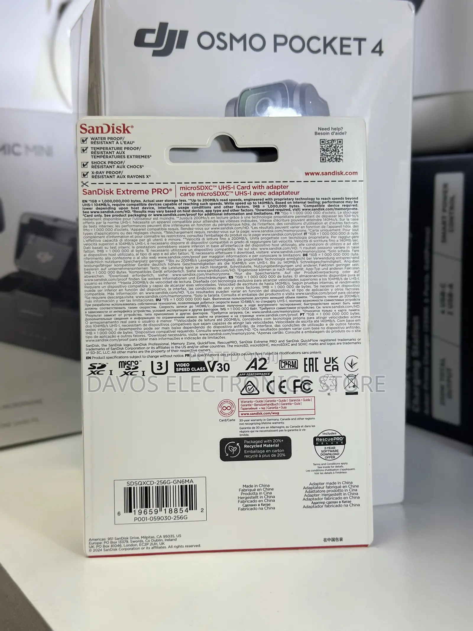256GB SanDisk Extreme PRO Micro SD Card