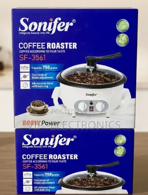 Sonifer Coffee Roaster – 800W, 750g Capacity Electric Coffee Bean
