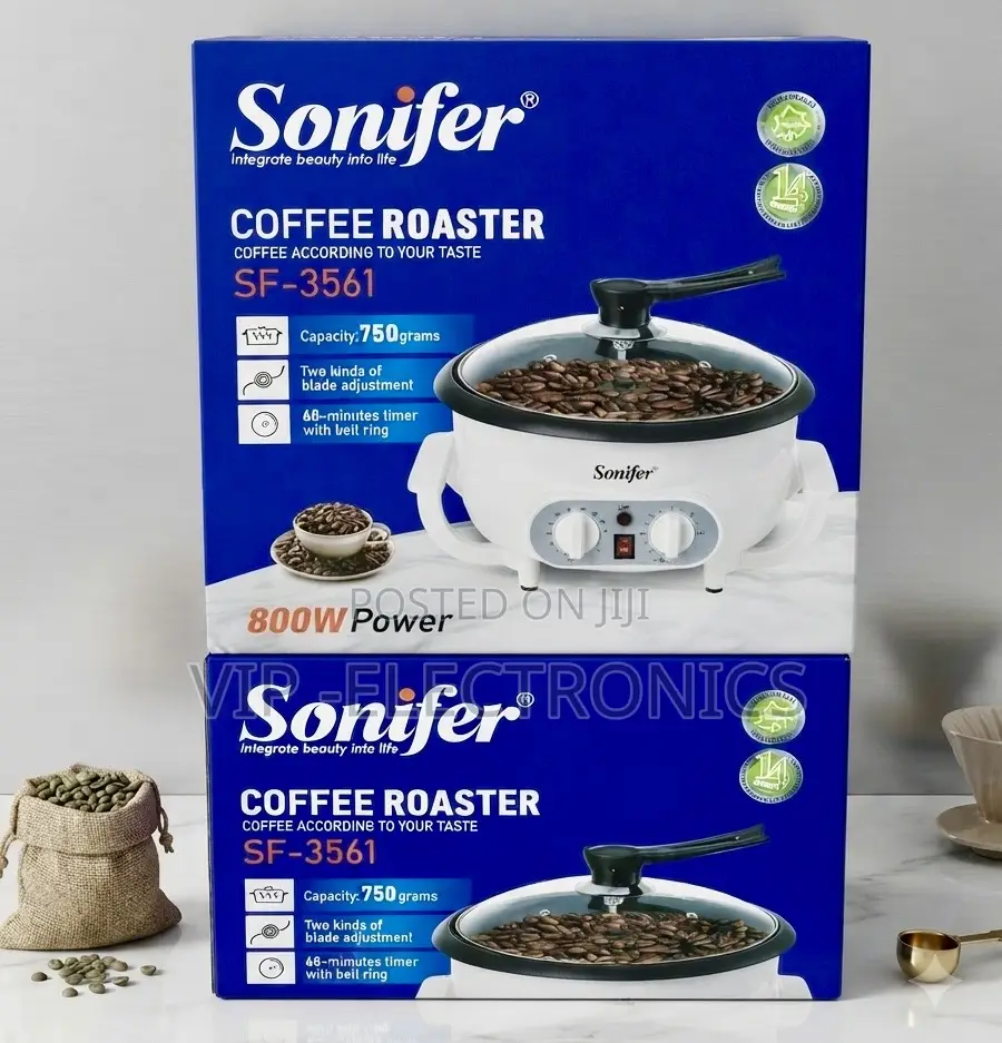 Sonifer Coffee Roast Powerful 800W Roaster Features a 750g Capacity,
