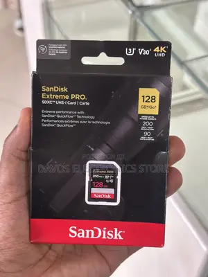 Original SanDisk 128GB Extreme PRO UHS-I SDXC Memory Card 200MB