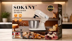 Sokany Stand Mixer 5.5L – Powerful Mixing, Dough Kneading Profession