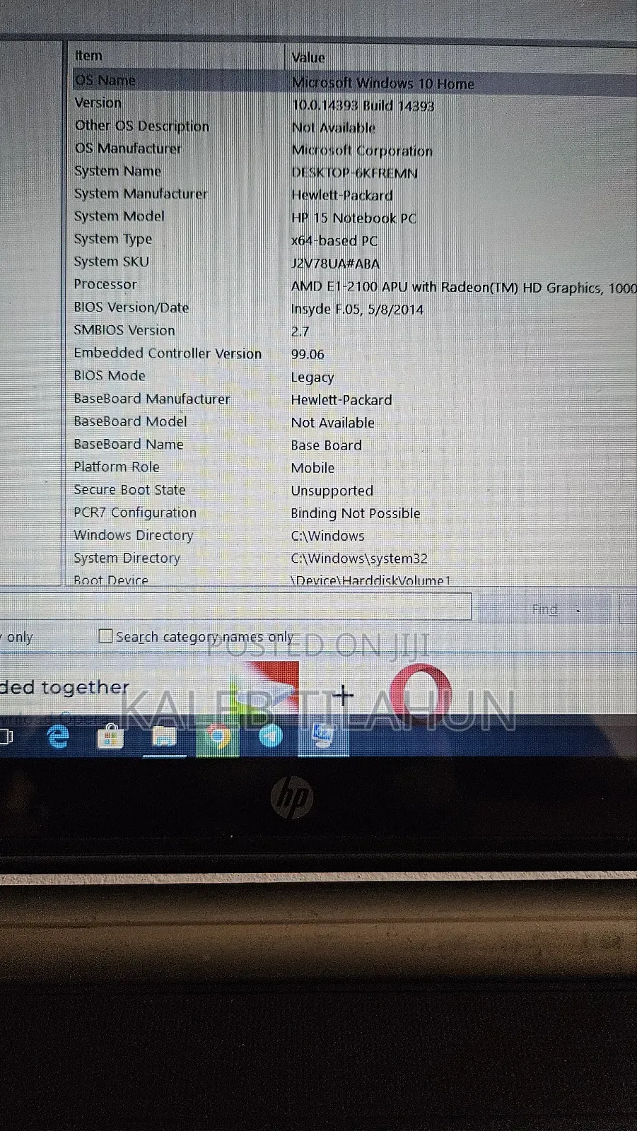 Laptop HP 15 8GB AMD HDD 500GB