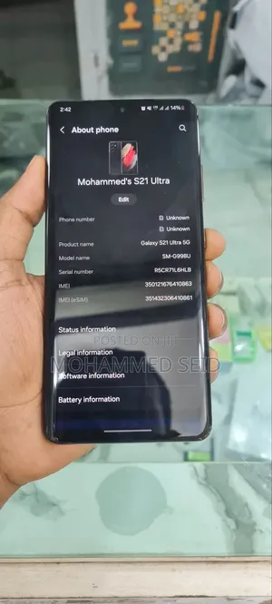 Samsung Galaxy S21 Ultra 5G 128 GB Black