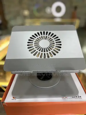  Folding Rotating Laptop Stand With Integrated Cooling Fan