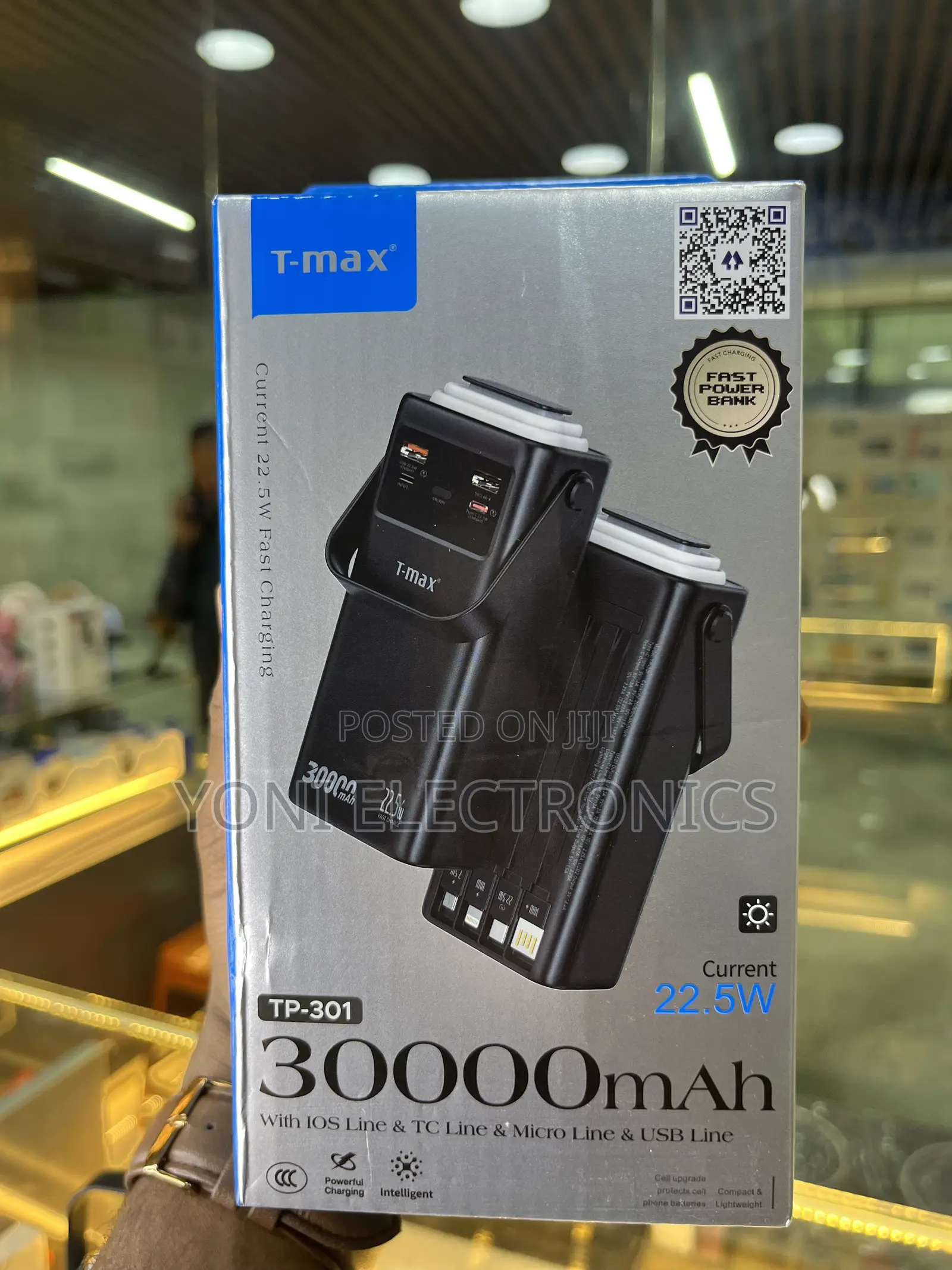 T-Max TP-301 30000mAh 22.5W Fast Charging Power Bank
