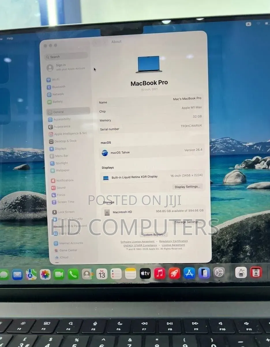 New Laptop Apple MacBook Pro 2021 M1 Max 32GB Apple M1 Max SSD 1T