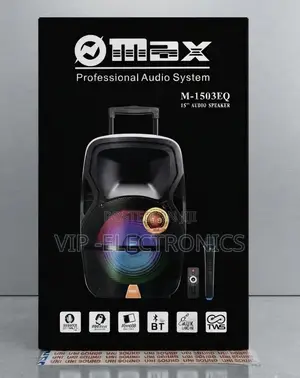 MAX M Speaker 15-Inch Professional Speaker With Wireless Microphone