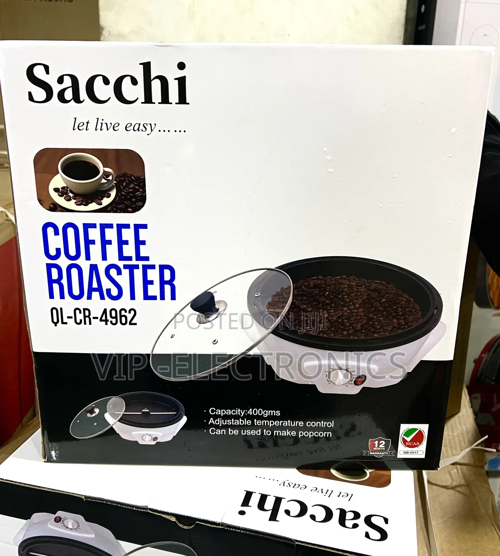 Saachi Coffee Roaster. Designed With a 400g Roasting Capacity
