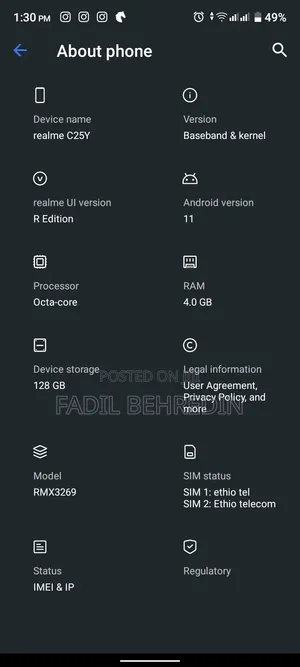 Realme C25Y 128 GB Blue