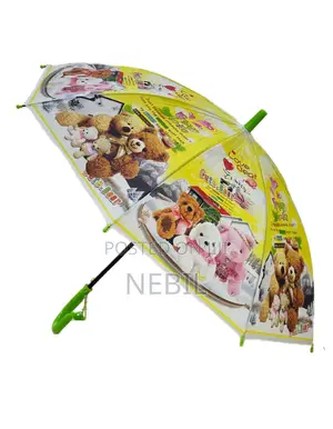 Cute Teddy Bear Cartoon Umbrella for Children