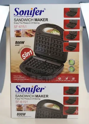 Sonifer Sandwich Maker 5-in-1 (SF-6151) 800W