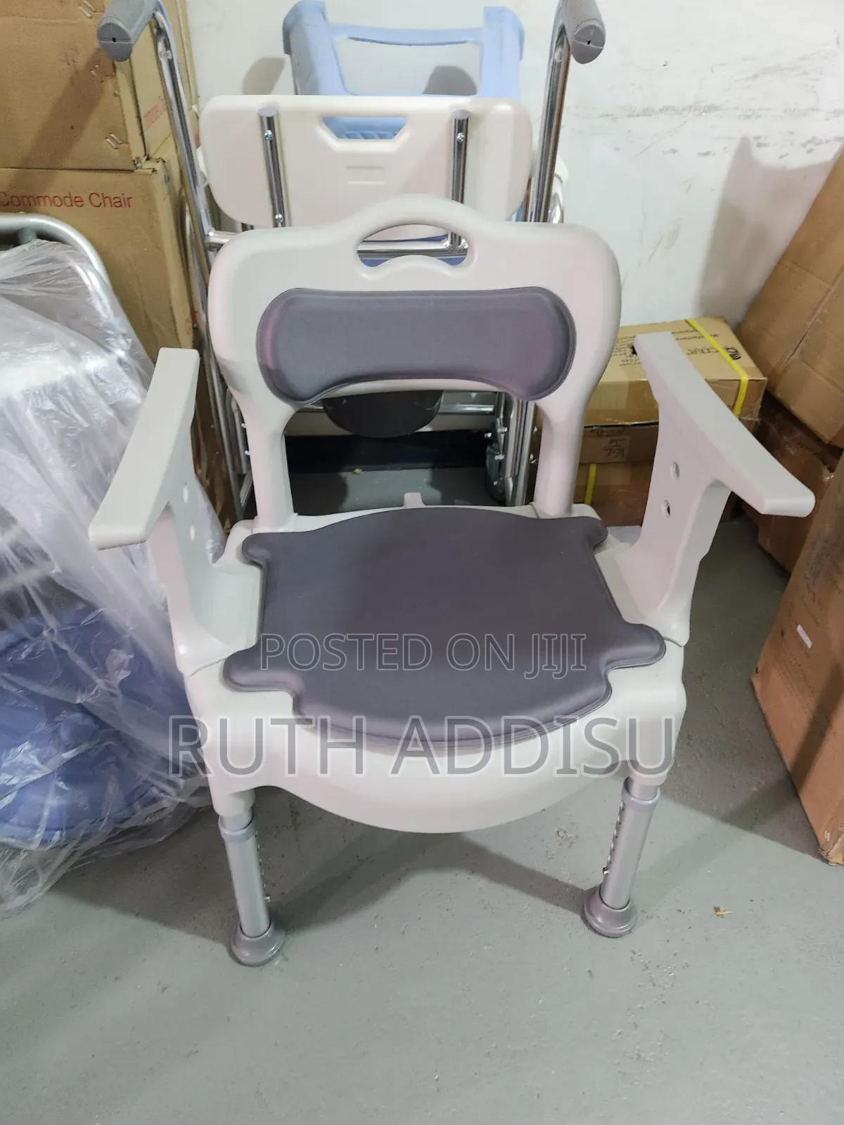 The Aquarius Modular Commode Shower Chair Serves as a Bedside Commode