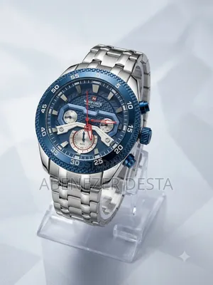 Naviforce Watch a Bold Blue Dial Paired With a Stainless Steel Band