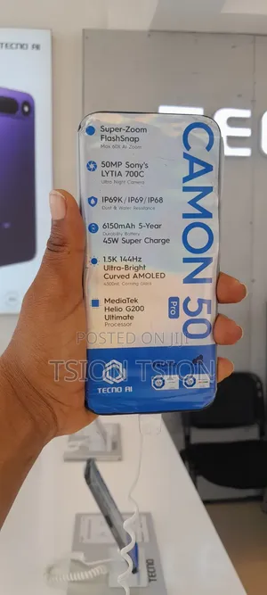 New Tecno Camon 50 Pro 256 GB Black