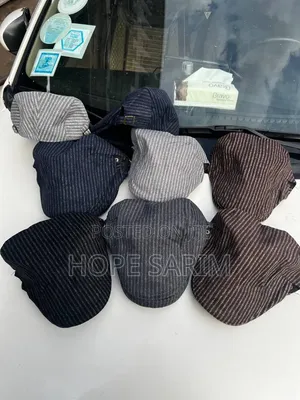 Vintage Pinstripe Flat Caps: