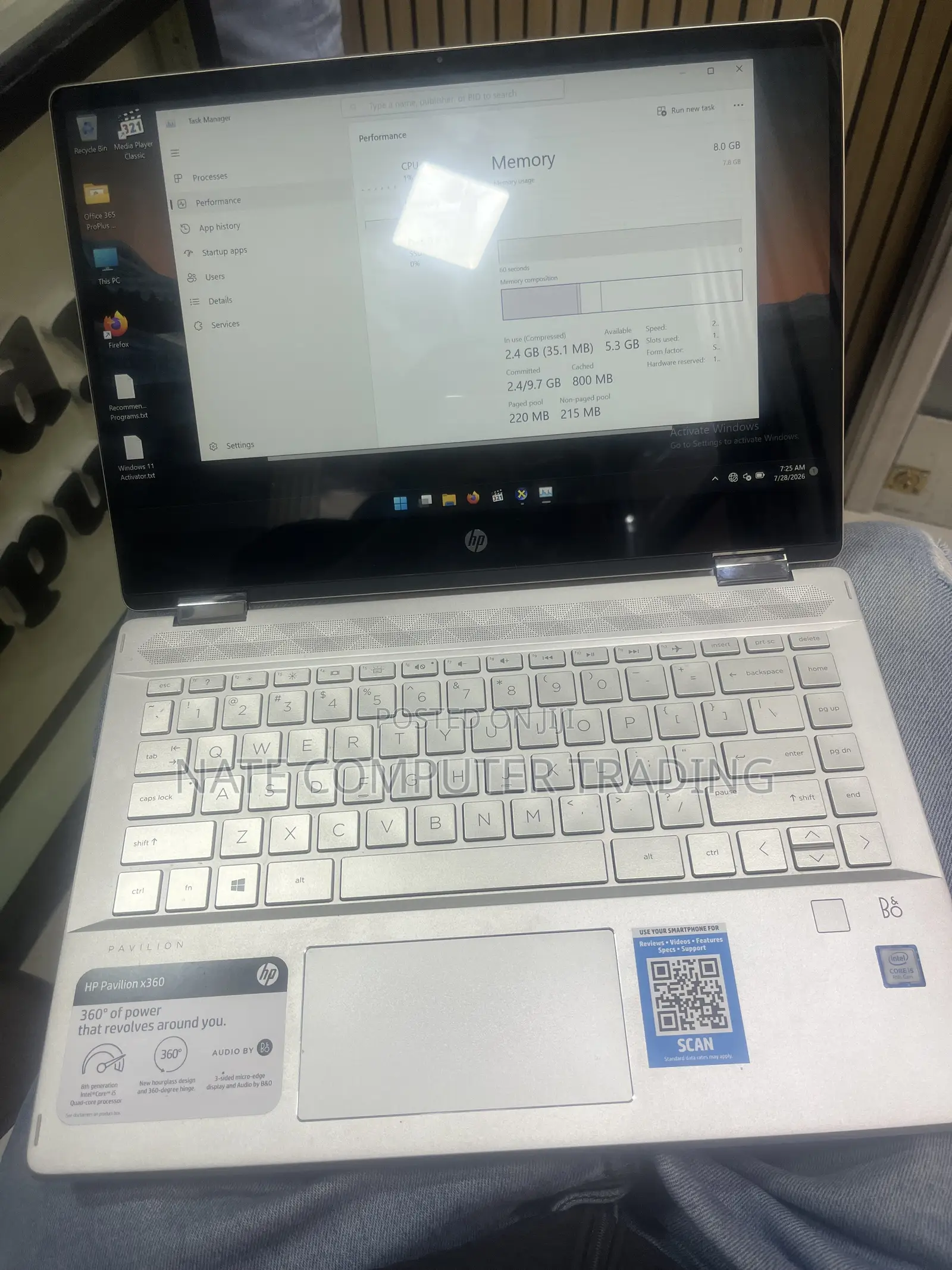 New Laptop HP Pavilion x360 8GB Intel Core i5 SSD 512GB