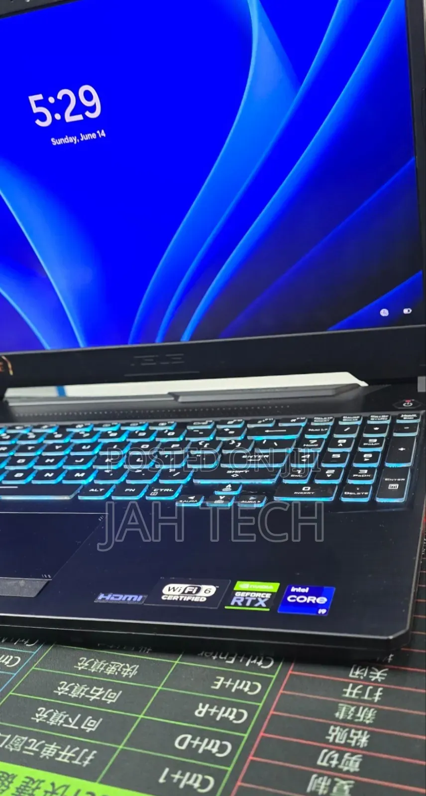 New Laptop Asus TUF Gaming A15 16GB Intel Core i9 SSD 512GB