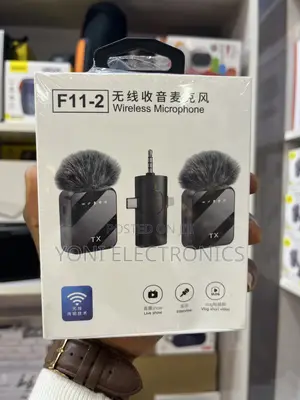 F11-2 Dual Wireless Lavalier Microphone Kit With Fuzzy Windscreen