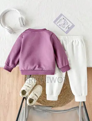 2pcs/Set Baby Girls Pullover Sweatshirt Pants Set