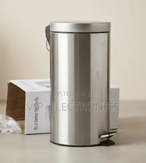 30-Litre Stainless Steel Step Bin. Designed With a Convenient