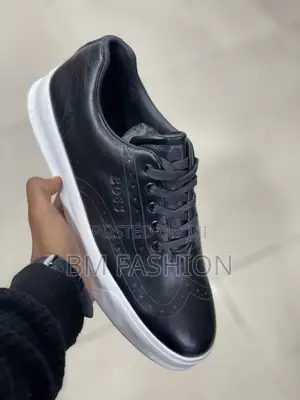 Boss Flats Black Upper Leather